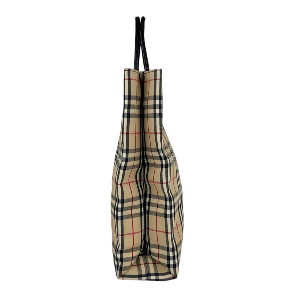 Burberry handbag black bag canvas Nova beige Check tote